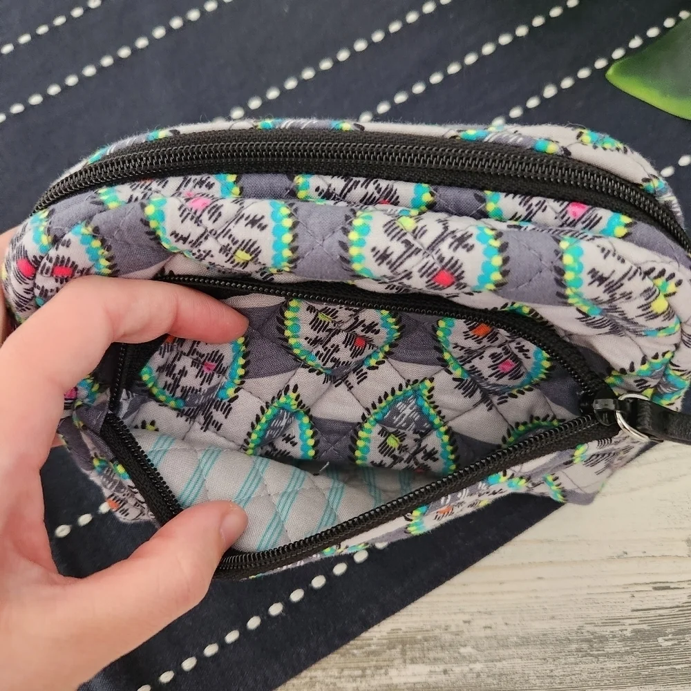Vera Bradley Iconic Medium Cosmetic Bag In Paisley Stripe